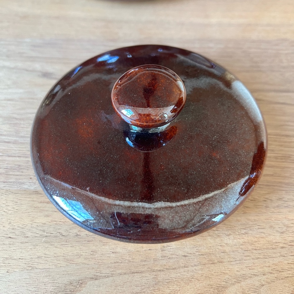 Vintage USA Pottery Brown Coffee Pot Dripolator - Picture 2 of 8